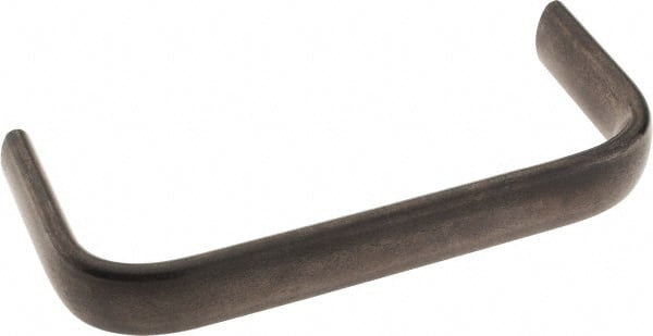 Amatom Electronic Hardware - 4-25/32" Long x 0.63" Wide x 2" High, Oval Handle - Black Oxide Finish, Stainless Steel, 4-1/2" Center to Center - Exact Tooling