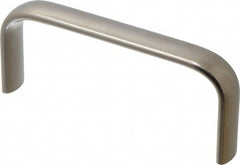 Amatom Electronic Hardware - 4-27/32" Long x 0.63" Wide x 2" High, Oval Handle - Clear Passivated, Stainless Steel, 4-9/16" Center to Center - Exact Tooling