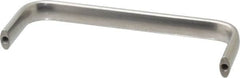Amatom Electronic Hardware - 6-9/32" Long x 0.63" Wide x 2" High, Oval Handle - Clear Passivated, Stainless Steel, 6" Center to Center - Exact Tooling