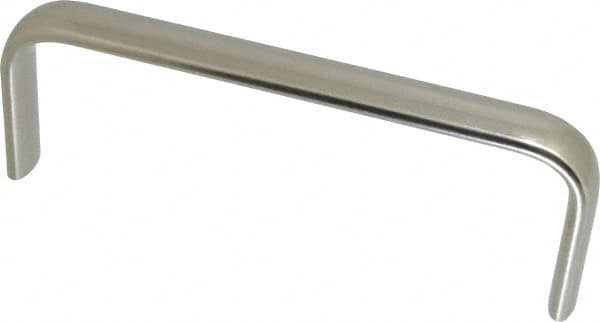 Amatom Electronic Hardware - 6-9/32" Long x 0.63" Wide x 2-1/4" High, Oval Handle - Clear Passivated, Stainless Steel, 6" Center to Center - Exact Tooling