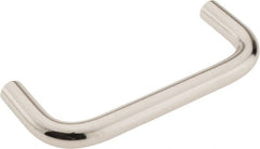 Amatom Electronic Hardware - 3-5/16" Long x 1-5/16" High, Round Handle - Nickel Plated, Brass, 3" Center to Center - Exact Tooling