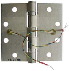 Stanley - 4-1/2" Long x 4-1/2" Wide Steel Full Mortise, Concealed Electric Commercial Hinge - Exact Tooling