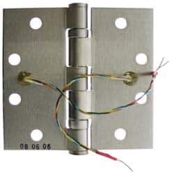 Stanley - 4-1/2" Long x 4-1/2" Wide Steel Full Mortise, Concealed Electric Commercial Hinge - Exact Tooling