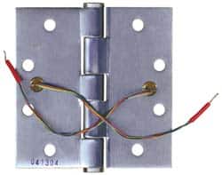 Stanley - 4-1/2" Long x 4-1/2" Wide Steel Full Mortise, Concealed Electric Commercial Hinge - Exact Tooling