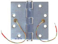 Stanley - 4-1/2" Long x 4-1/2" Wide Steel Full Mortise, Concealed Electric Commercial Hinge - Exact Tooling