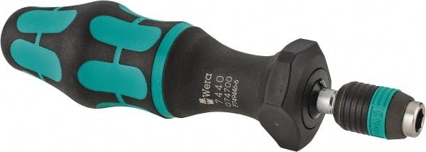 Wera - 1 Piece, 0.3 to 1.2 N/m, Adjustable Torque Limiting Screwdriver - 6" OAL, 1/4" Drive, 0.05" Graduation - Exact Tooling