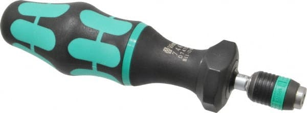 Wera - 1 Piece, 1.2 to 3 N/m, Adjustable Torque Limiting Screwdriver - 6" OAL, 1/4" Drive, 0.1" Graduation - Exact Tooling