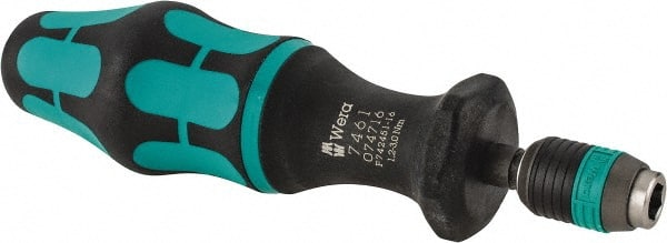Wera - 1 Piece, 1.2 to 3 N/m, Preset Torque Limiting Screwdriver - 1/4" Drive - Exact Tooling