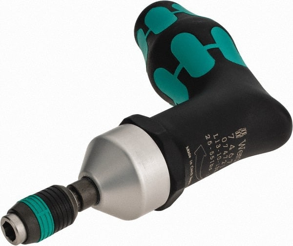 Wera - 1 Piece, 25 to 55 In/Lb, Preset Torque Limiting Screwdriver - 1/4" Drive - Exact Tooling