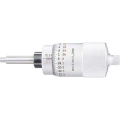 Starrett - 2 Inch, 2-1/16 Inch Plain Thimble, 5/16 Inch Diameter x 2-7/16 Inch Long Spindle, Mechanical Micrometer Head - Exact Tooling