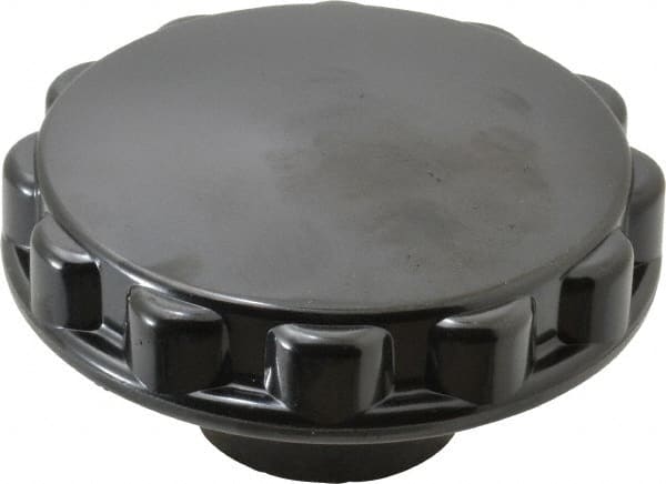 Gibraltar - 3" Head, Fluted Knob - Bushing with Set Screw, Phenolic, with Glossy Finish - Exact Tooling