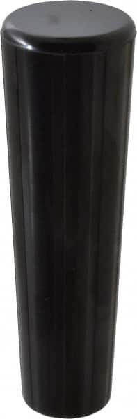 Gibraltar - 1/2-13 Hole, 1-1/32" Deep Hole, Phenolic, Female Insert Fluted Tapered Knob - 4-3/8 OAL, 1" Base Diam, Black, 1-3/8" Head Diam - Exact Tooling