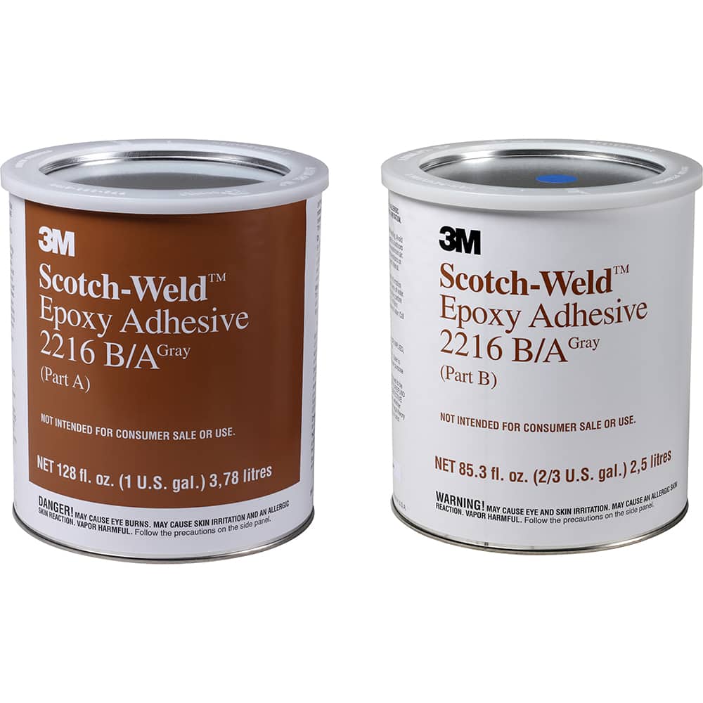 3M - Epoxy & Structural Adhesives; Container Size Range: 1 Gal. and Larger ; Container Size: 1.00 Gal. ; Container Type: Can ; Working Time (Minutes): 90 ; Color: Gray ; Shear Strength (psi): 3200.00 - Exact Tooling