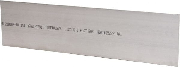 Value Collection - 1/8 Inch Thick x 3 Inch Wide x 12 Inch Long, Aluminum Strip - Alloy 6061 - Exact Tooling