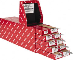 Starrett - 108 Piece, 0.0015 to 0.015" Thick, Parallel Feeler Gage Set - 12" Leaf Length, 1/2" Wide, Tempered Steel - Exact Tooling