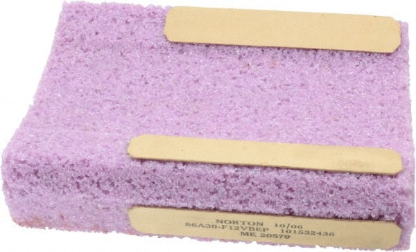 Norton - 5" Wide x 6" High x 1-1/2" Thick Grinding Segment - 30 Grit, Hardness F, Blue Print No. ME20579 - Exact Tooling