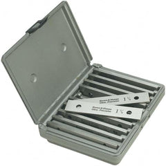 TESA Brown & Sharpe - 20 Piece, 6 Inch Long x 1/8 Inch Thick, Thin Parallel Set - 1-5/8 Inch High, 52-58 RC Hardness - Exact Tooling