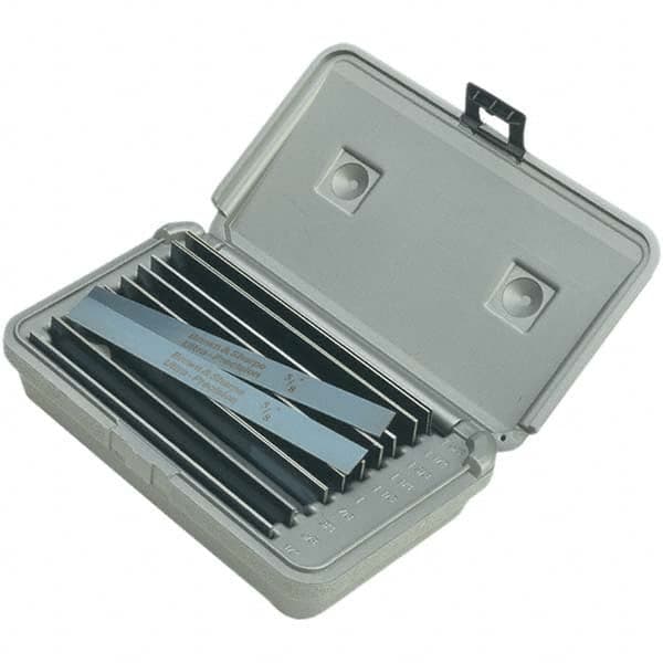 TESA Brown & Sharpe - 20 Piece, 6 Inch Long x 1/32 Inch Thick, Thin Parallel Set - 1-5/8 Inch High, 50 RC Hardness - Exact Tooling