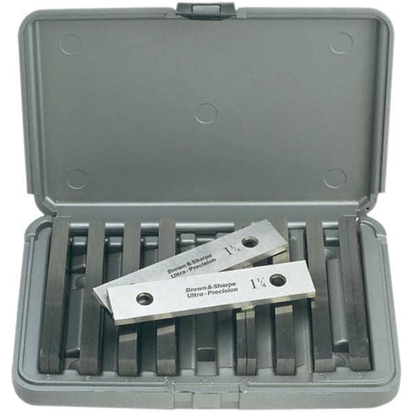 TESA Brown & Sharpe - 18 Piece, 6 Inch Long Parallel Set - 1-3/4 Inch High, 1/4 Inch Thick, 52-58 RC Hardness, Sold as 9 Pair - Exact Tooling