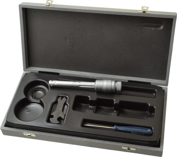 TESA Brown & Sharpe - 0.5 to 0.6", 3" Gage Depth, Mechanical Inside Hole Micrometer - 0.0002" Graduation, Ratchet Stop Thimble - Exact Tooling