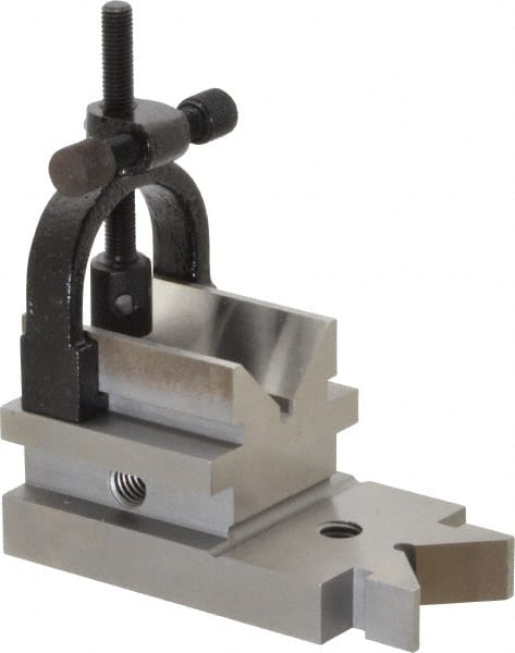 TESA Brown & Sharpe - 1-5/16" Max Capacity, 90° Angle, Steel V-Block - 3-19/32" Long x 1-7/8" Wide x 1-7/8" High, Sold as Individual - Exact Tooling