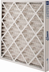 Made in USA - 24" Noml Height x 24" Noml Width x 2" Noml Depth, 35% Capture Efficiency, Wire-Backed Pleated Air Filter - MERV 8, Synthetic, Integrated Paperboard Frame, 500 Max FPM, 1,500 CFM, For Any Unit - Exact Tooling