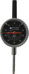 TESA Brown & Sharpe - 1" Range, 0-50 Dial Reading, 0.0005" Graduation Dial Drop Indicator - 2-1/4" Dial, 0.05" Range per Revolution, Revolution Counter - Exact Tooling