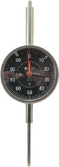 TESA Brown & Sharpe - 2" Range, 0-100 Dial Reading, 0.001" Graduation Dial Drop Indicator - 3" Dial, 0.1" Range per Revolution, Revolution Counter - Exact Tooling