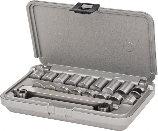 TESA Brown & Sharpe - 5 Inch Long x 1 Inch Wide x 0.0003 Inch Center to Center Accuracy, 0.0002 Inch Parallelism, 5 Inch Between Rolls, Sine Bar and Riser Kit - Exact Tooling