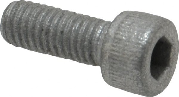 Value Collection - #10-32 UNF Hex Socket Drive, Socket Cap Screw - Alloy Steel, Zinc-Plated Finish, Fully Threaded, 1/2" Length Under Head - Exact Tooling