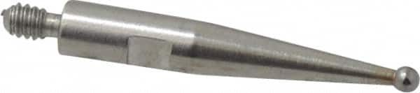 TESA Brown & Sharpe - 1mm Ball Diam, Carbide, Ball Test Indicator Contact Point - 1/2" Contact Point Length, Use with Brown & Sharpe BesTest 599 Series - Exact Tooling