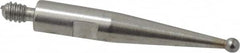TESA Brown & Sharpe - 1mm Ball Diam, Carbide, Ball Test Indicator Contact Point - 1/2" Contact Point Length, Use with Brown & Sharpe BesTest 599 Series - Exact Tooling