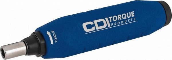 CDI - 1 Piece, 4 to 40 In/Lb, Female Hex Preset Torque Limiting Screwdriver - 6" OAL, 1/4" Drive - Exact Tooling