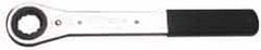 Williams - 23mm, 12 Point, Full Polish Chrome Finish, Single End, Ratcheting Box Wrench - Exact Tooling