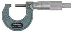Mitutoyo - 175 to 200mm Range, 0.01mm Graduation, Mechanical Outside Micrometer - Ratchet Stop Thimble, Accurate to 0.0001" - Exact Tooling