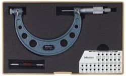 Mitutoyo - 5 to 6" Range, Mechanical Screw Thread Micrometer - Ratchet Stop Thimble, 0.001" Graduation, 0.00025" Accuracy - Exact Tooling