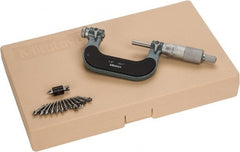 Mitutoyo - 1 to 2" Range, Mechanical Screw Thread Micrometer - Ratchet Stop Thimble, 0.001" Graduation, 0.0002" Accuracy - Exact Tooling