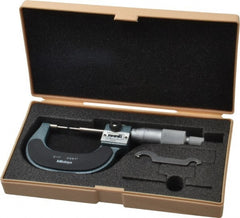 Mitutoyo - 1 Inch, Mechanical Spline Micrometer - Accurate Up to 0.00015 Inch, 0.0001 Inch Graduation, 1/4 Inch Spindle Diameter - Exact Tooling