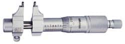 Mitutoyo - 0.2 to 1.2 Inch Range, Carbide Satin Chrome Coated, Mechanical Inside Caliper Micrometer - 0.001 Inch Graduation, 0.0003 Inch Accuracy - Exact Tooling