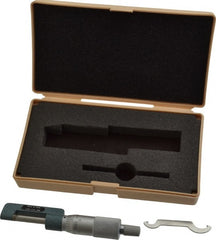Mitutoyo - 0 to 1" Range, Mechanical Hub Micrometer - 0.001" Graduation, 0.0001" Accuracy - Exact Tooling