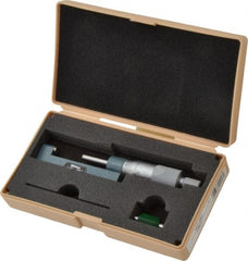 Mitutoyo - 1 to 2" Range, Mechanical Hub Micrometer - 0.001" Graduation, 0.0001" Accuracy - Exact Tooling