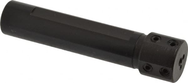 Scientific Cutting Tools - 1/8" ID x 5/8" OD Boring & Grooving Bar Holder - 3-1/4" OAL, 3/4" Head Diam, Through Coolant, Series QHC - Exact Tooling