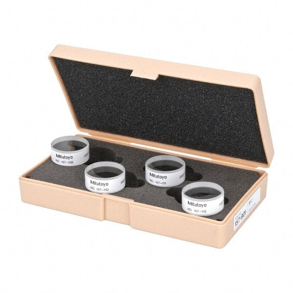 Mitutoyo - Micrometer Optical Parallels - 0 to 1mm, Use with Micrometers - Exact Tooling