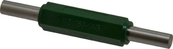 Mitutoyo - 3 Inch Long, Accuracy Up to 0.0001 Inch, Flat End Micrometer Calibration Standard - Use with Outside Micrometer, Includes Heat Insulating Handle - Exact Tooling