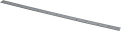 Mitutoyo - 12" Long, 1/100, 1/64, 1/32, 1/10" Graduation, Flexible Stainless Steel Rule - 5R Graduation Style, 1/2" Wide, Silver, Satin Chrome Finish - Exact Tooling