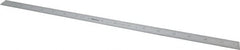 Mitutoyo - 18" Long, 1/100, 1/64, 1/32, 1/10" Graduation, Flexible Stainless Steel Rule - 5R Graduation Style, 3/4" Wide, Silver, Satin Chrome Finish - Exact Tooling