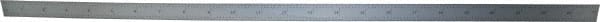 Mitutoyo - 24" Long, 1/100, 1/64, 1/50, 1/32" Graduation, Flexible Stainless Steel Rule - 16R Graduation Style, 3/4" Wide, Silver, Satin Chrome Finish - Exact Tooling