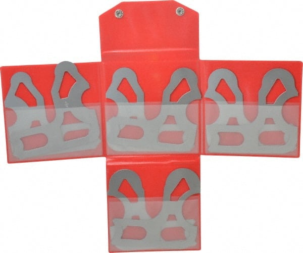 Mitutoyo - 8 Piece, 9/16 to 1 Inch Radius, Stainless Steel Radius Gage Set - Satin Chrome Coated - Exact Tooling