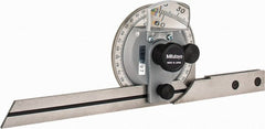 Mitutoyo - 6 Inch Long Blade, 360° Max Measurement, Bevel Protractor - Accuracy up to 5 Min, 1° Dial Graduation - Exact Tooling