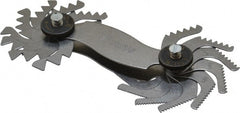 Mitutoyo - 18 Leaf, 0.4 to 7mm Pitch Range, Screw Pitch Gage - 60° Thread Angle - Exact Tooling